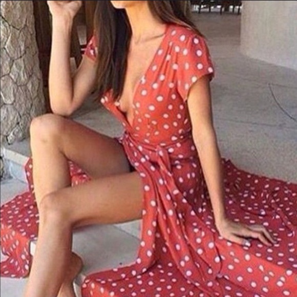 ☀️🆕BohoMaxi “Cinnamon” PolkaDot WrapDress NWT☀️ - Picture 4 of 17